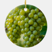 frische grüne Trauben Keramik Ornament (Hinten)