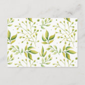 Frische Grünpflanzen Pflanze Hochzeitskarte Begleitkarte (Rückseite)
