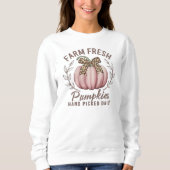 Frische Hand gepickte Pumpkins Herbst Herbst Sweatshirt (Vorderseite)