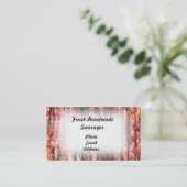 Frische handgemachte Würste Visitenkarte (Stehend Vorderseite)