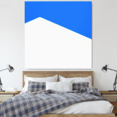 Frische, helle Alpenblauer Schnee Weiße Geometrisc Leinwanddruck (Insitu (Schlafzimmer))