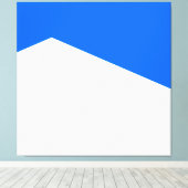 Frische, helle Alpenblauer Schnee Weiße Geometrisc Leinwanddruck (Insitu (Holzboden))