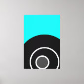 Frische, helle Aqua Schwarz-weiß Gray Concentric A Leinwanddruck (Vorderseite)