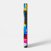 Frische, helle Farben Abstrakte Kunst iPhone Hülle (Linke Seite)