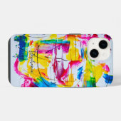 Frische, helle Farben Abstrakte Kunst iPhone Hülle (Rückseite (Horizontal))