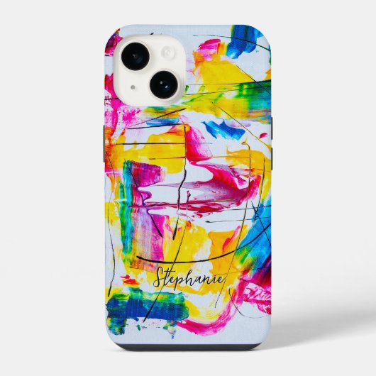 Frische, helle Farben Abstrakte Kunst iPhone Hülle (Rückseite)