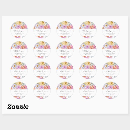 Frische, helle Floral Stickers (Blatt)