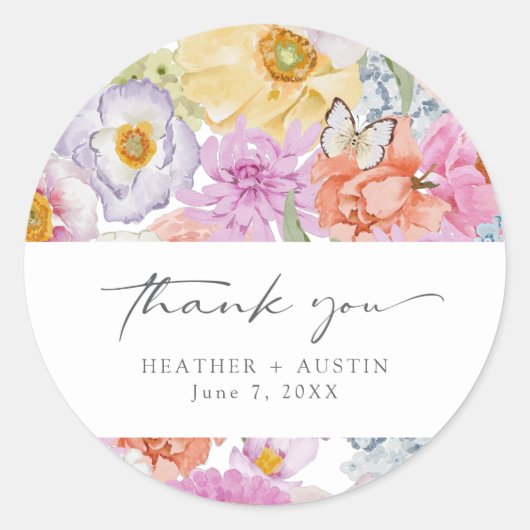 Frische, helle Floral Stickers (Vorderseite)