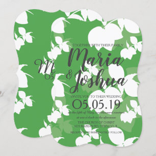 Frische Helle Grüne Zitrone Silo Muster Hochzeit Einladung