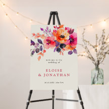 Frische, hellrosa Orangefarbene Hochzeit Begrüßung