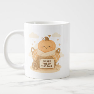 Frische Herbsternte Kawaii-Kürbis-Baby-Design Jumbo-Tasse