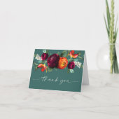 Frische herbstliche rustikale Blumen Dankeskarten Dankeskarte (Vorderseite)