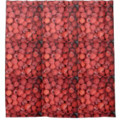 Frische Himbeere aus dem Garten I Liebe. Duschvorhang (Vorderseite)