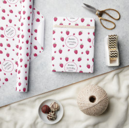 Frische Himbeeren Geburtstagsparty Geschenkpapier