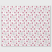 Frische Himbeeren Geburtstagsparty Geschenkpapier (Flach)