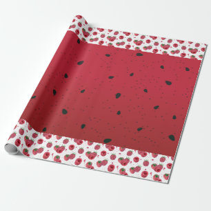 frische Himbeeren Geschenkpapier