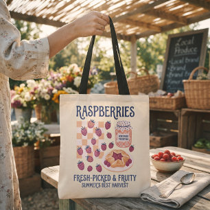 Frische Himbeeren Sommer Cottagecore Tasche