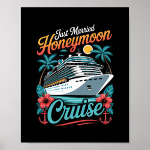 Frische Hochzeit Flitterwochen passende Kreuzfahrt Poster