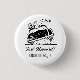 Frische Hochzeit Retro-Hochzeit individuell gestal Button