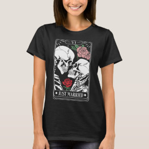 Frische Hochzeit Tarot Karte Halloween Skelett Paa T-Shirt