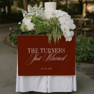 Frische Hochzeit Terrakotta-Rot Vinyl-Hochzeitsban Banner