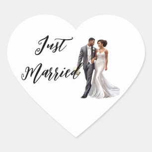 Frische Hochzeitsaufkleber Herz-Aufkleber