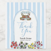 Frische Hochzeitsdusche Dankeschön Weinetikett (Einzelnes Label)