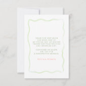 Frische Hochzeitsdusche-Dankeskarten Dankeskarte (Rückseite)