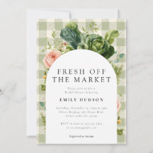 Frische Hochzeitsdusche direkt vom Markt