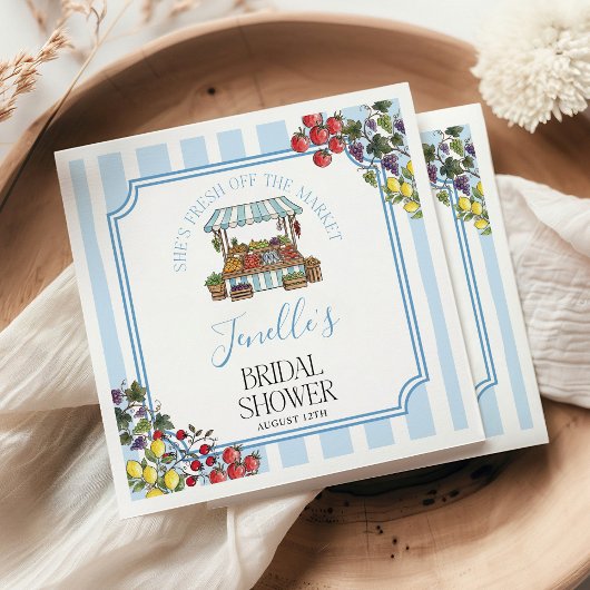 Frische Hochzeitsdusche - 'Fresh Off The Market Br Serviette