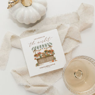 Frische Hochzeitsdusche im Herbst Serviette