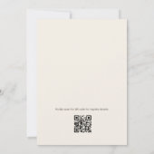 Frische Hochzeitsdusche mit QR-Code Einladung (Rückseite)