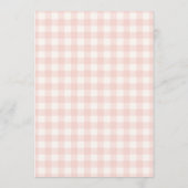 Frische Hochzeitsdusche mit rosa Gingham-Muster Einladung (Rückseite)