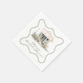 Frische Hochzeitsdusche vom Markt Serviette (Ecke)