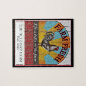 Frische Hühner Land Rustikaler Familienname Puzzle (Horizontal)