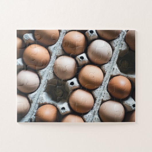 Frische Hühnereier in Karton Puzzle (Horizontal)