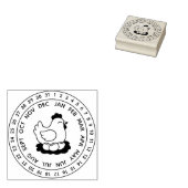 Frische Hühnereier Karton Datum Rad Gummistempel (Stempel)