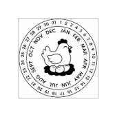 Frische Hühnereier Karton Datum Rad Gummistempel (Prägung)
