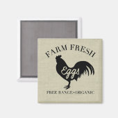 Frische Hühnerlandschaft Silhouette Magnet (Vorderseite/Rückseite)