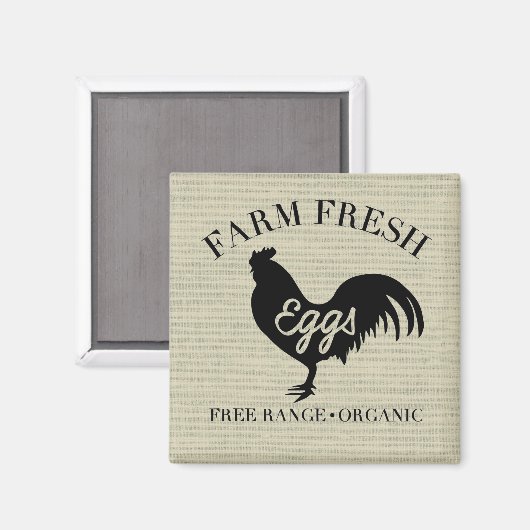 Frische Hühnerlandschaft Silhouette Magnet (Vorderseite/Rückseite)