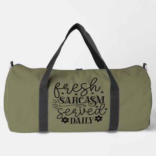 Frische Ironie Täglich Serviert  Duffle Bag (Vorderseite)