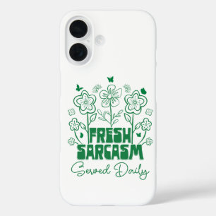 Frische Ironie Täglich serviert Süße Blumen Schmet iPhone 16 Hülle