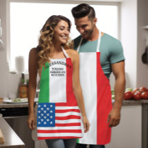 Frische italienische Flagge - Amerikanische Flagge