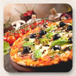 Frische italienische Pizza Untersetzer