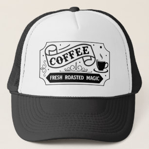 frische Kaffeeshop-Mitarbeiter-Wortkunst Truckerkappe