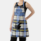 Frische Karierte Schürze mit Pestle und Mortar Sil (InSitu)