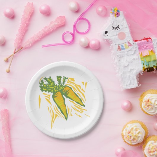 Frische Karotten Pappteller (Party)