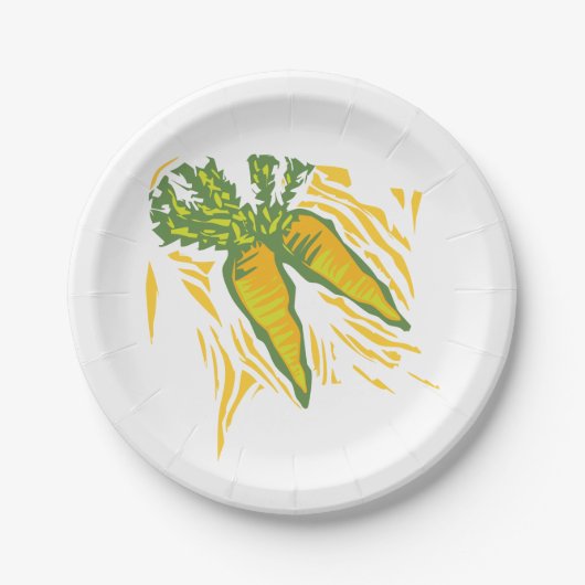 Frische Karotten Pappteller (Vorderseite)