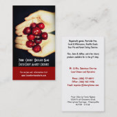 Frische Kirschen! Kirschgarten-Frucht-Züchter Visitenkarte (Vorne/Hinten)