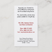Frische Kirschen! Kirschgarten-Frucht-Züchter Visitenkarte (Rückseite)